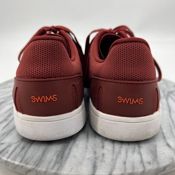 Swims Breeze Tennis Knit Sneaker Mens 9 Garnet Synthetic Mesh Low Top Shoe 21285 - Picture 5 of 11